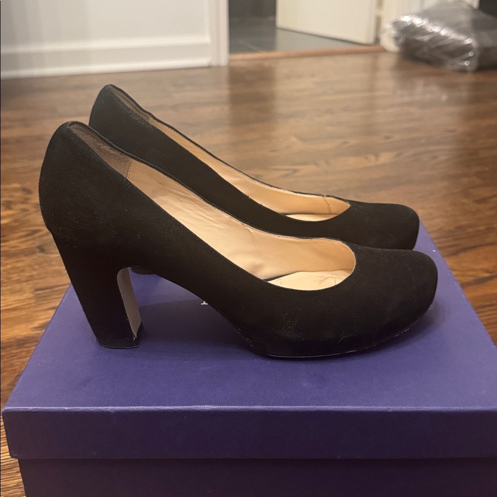 Sacha London Black Suede Pumps